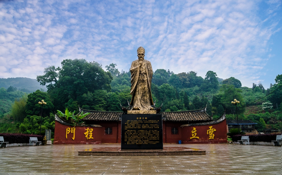 游酢祠：程門立雪。延平區(qū)文化體育和旅游局供圖