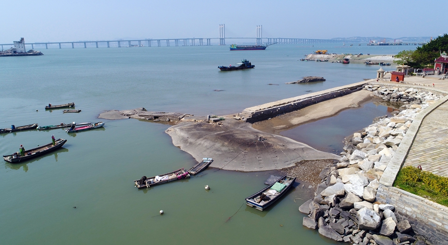 石湖碼頭全景。陳英杰攝