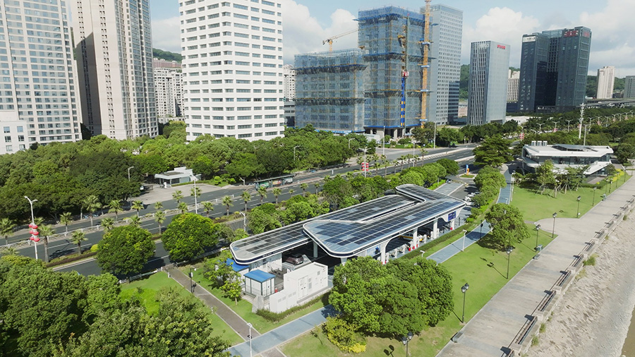 “光儲充檢”智能充電站。受訪者供圖