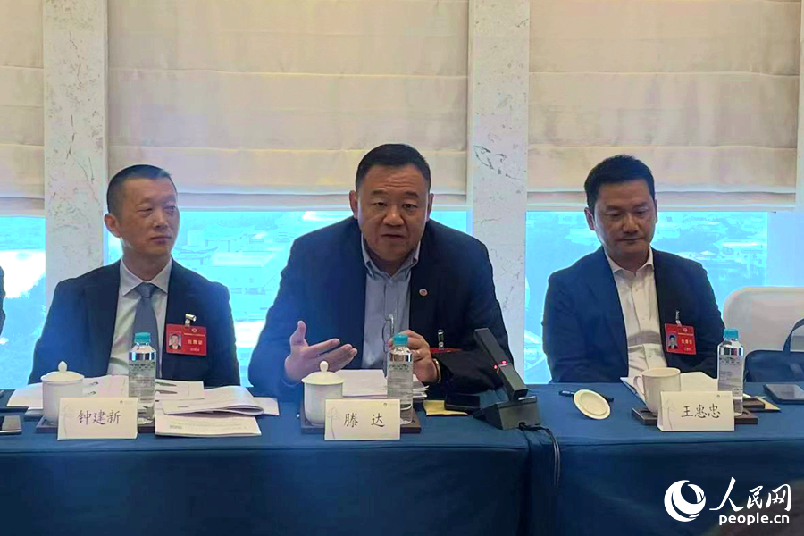 福建省政協(xié)委員，國投智能（廈門）信息股份有限公司董事長滕達(dá)。人民網(wǎng)記者 林盈攝