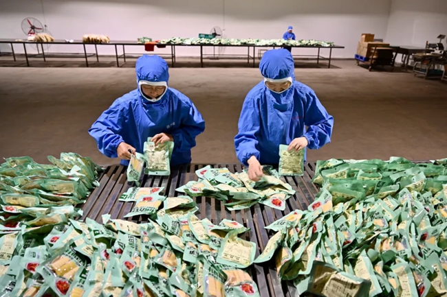 竹筍產(chǎn)品生產(chǎn)線。姜克紅攝