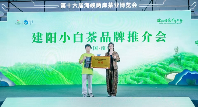水仙白牡丹榮獲第三屆中國(guó)小白茶茶王爭(zhēng)霸賽銀獎(jiǎng)。建陽(yáng)區(qū)融媒體中心供圖