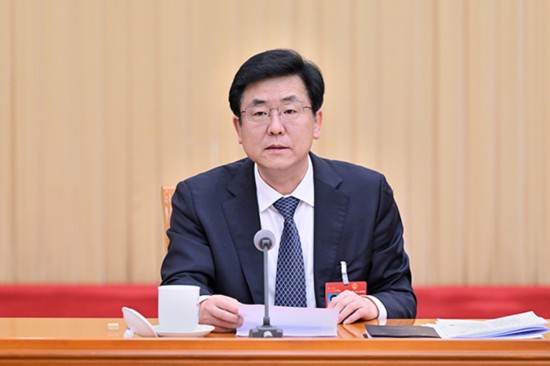 圖為全國人大代表、福建省委副書記、省長趙龍。 肖春道攝